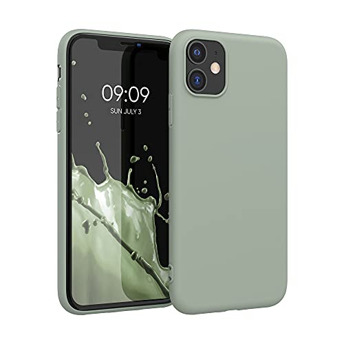 kwmobile Hülle kompatibel mit Apple iPhone 11 Hülle - weiches TPU Silikon Case - Cover geeignet für kabelloses Laden - Graugrün kwmobile Hülle kompatibel mit Apple iPhone 11 Hülle - weiches TPU Silikon Case - Cover geeignet für kabelloses Laden - Graugrün von kwmobile