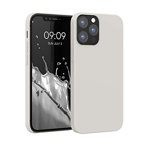 kwmobile Hülle kompatibel mit Apple iPhone 12 / iPhone 12 Pro Hülle - Silikon Handy Case - Handyhülle weiche Oberfläche - kabelloses Laden - Beige matt von kwmobile