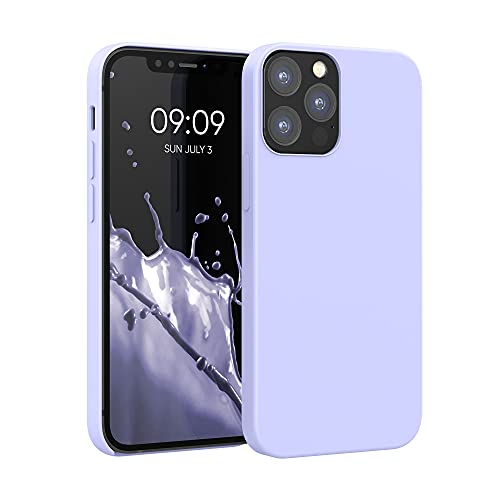 kwmobile Hülle kompatibel mit Apple iPhone 12 / iPhone 12 Pro Hülle - Silikon Handy Case - Handyhülle weiche Oberfläche - kabelloses Laden - Pastell Lavendel von kwmobile