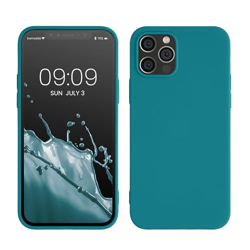 kwmobile Hülle kompatibel mit Apple iPhone 12 / iPhone 12 Pro Hülle - weiches TPU Silikon Case - Cover geeignet für kabelloses Laden - Petrol kwmobile Hülle kompatibel mit Apple iPhone 12 / iPhone 12 Pro Hülle - weiches TPU Silikon Case - Cover geeignet für kabelloses Laden - Petrol von kwmobile