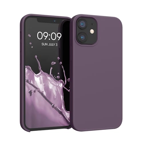 kwmobile Hülle kompatibel mit Apple iPhone 12 Mini Hülle - Silikon Handy Case - Handyhülle weiche Oberfläche - kabelloses Laden - Helle Iris von kwmobile