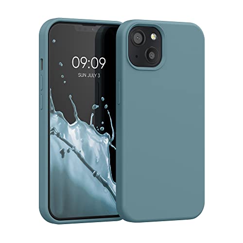 kwmobile Handyhülle für iPhone 13 Hülle, für iPhone 13 Case - Hülle Silikon - kabelloses Laden - Arctic Night von kwmobile