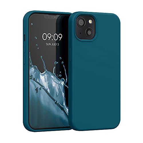 kwmobile Handyhülle für iPhone 13 Hülle, für iPhone 13 Case - Hülle Silikon - kabelloses Laden - Petrol matt kwmobile Handyhülle für iPhone 13 Hülle, für iPhone 13 Case - Hülle Silikon - kabelloses Laden - Petrol matt von kwmobile