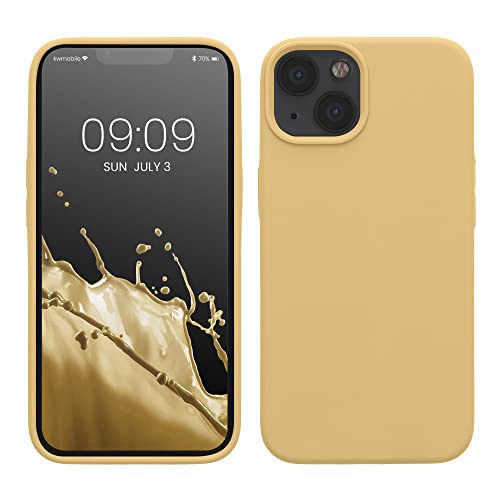 kwmobile Hülle kompatibel mit Apple iPhone 13 Hülle - Silikon Handy Case - Handyhülle weiche Oberfläche - kabelloses Laden - Smooth Yellow von kwmobile