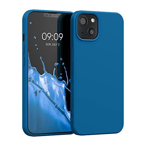 kwmobile Hülle kompatibel mit Apple iPhone 13 Hülle - gummierte TPU Silikon Handyhülle - Schutzhülle für kabelloses Laden - Case in Blue Reef kwmobile Hülle kompatibel mit Apple iPhone 13 Hülle - gummierte TPU Silikon Handyhülle - Schutzhülle für kabelloses Laden - Case in Blue Reef von kwmobile