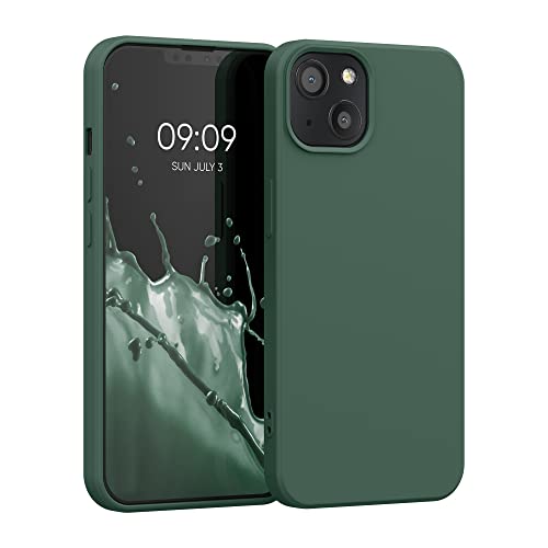 kwmobile Hülle kompatibel mit Apple iPhone 13 Hülle - gummierte TPU Silikon Handyhülle - Schutzhülle für kabelloses Laden - Case in Moosgrün kwmobile Hülle kompatibel mit Apple iPhone 13 Hülle - gummierte TPU Silikon Handyhülle - Schutzhülle für kabelloses Laden - Case in Moosgrün von kwmobile