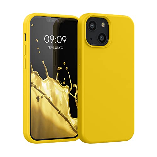 kwmobile Handyhülle für iPhone 13 mini Hülle, für iPhone 13 mini Case - Hülle Silikon - kabelloses Laden - Strahlend Gelb kwmobile Handyhülle für iPhone 13 mini Hülle, für iPhone 13 mini Case - Hülle Silikon - kabelloses Laden - Strahlend Gelb von kwmobile