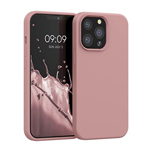kwmobile Handyhülle für iPhone 13 Pro Hülle, für iPhone 13 Pro Case - Hülle Silikon - kabelloses Laden - Winter Rose von kwmobile
