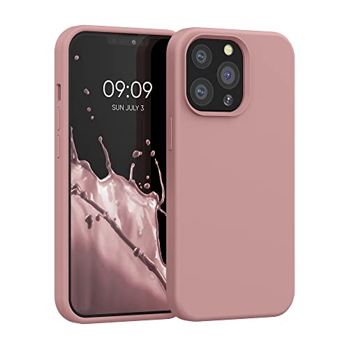 kwmobile Hülle kompatibel mit Apple iPhone 13 Pro Hülle - Silikon Handy Case - Handyhülle weiche Oberfläche - kabelloses Laden - Winter Rose von kwmobile