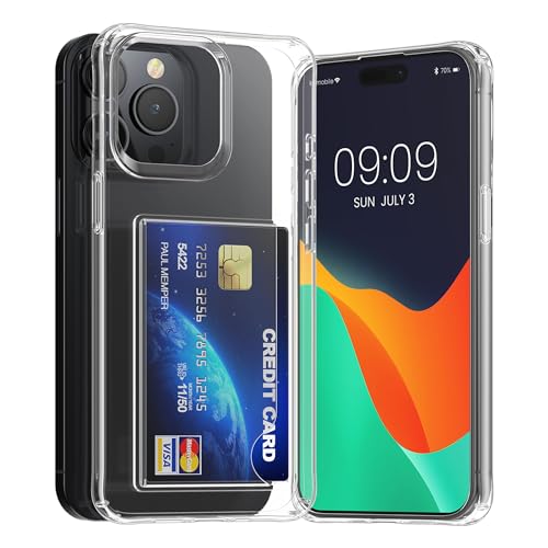kwmobile Hülle kompatibel mit Apple iPhone 15 Pro Max Handyhülle - Kunststoff TPU Cover mit Kartenfach - Hartes Case - Schutzhülle in Transparent kwmobile Hülle kompatibel mit Apple iPhone 15 Pro Max Handyhülle - Kunststoff TPU Cover mit Kartenfach - Hartes Case - Schutzhülle in Transparent von kwmobile
