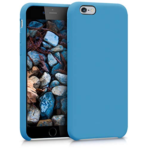 kwmobile Hülle kompatibel mit Apple iPhone 6 / 6S Hülle - Silikon Handy Case - Handyhülle weiche Oberfläche - kabelloses Laden - Azurblau kwmobile Hülle kompatibel mit Apple iPhone 6 / 6S Hülle - Silikon Handy Case - Handyhülle weiche Oberfläche - kabelloses Laden - Azurblau von kwmobile