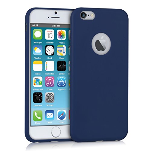 kwmobile Hülle kompatibel mit Apple iPhone 6 / 6S Hülle - weiches TPU Silikon Case - Cover geeignet für kabelloses Laden - Dunkelblau matt von kwmobile