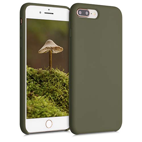 kwmobile Hülle kompatibel mit Apple iPhone 7 Plus/iPhone 8 Plus Hülle - Silikon Handy Case - Handyhülle weiche Oberfläche - kabelloses Laden - Dunkelolivgrün kwmobile Hülle kompatibel mit Apple iPhone 7 Plus/iPhone 8 Plus Hülle - Silikon Handy Case - Handyhülle weiche Oberfläche - kabelloses Laden - Dunkelolivgrün von kwmobile