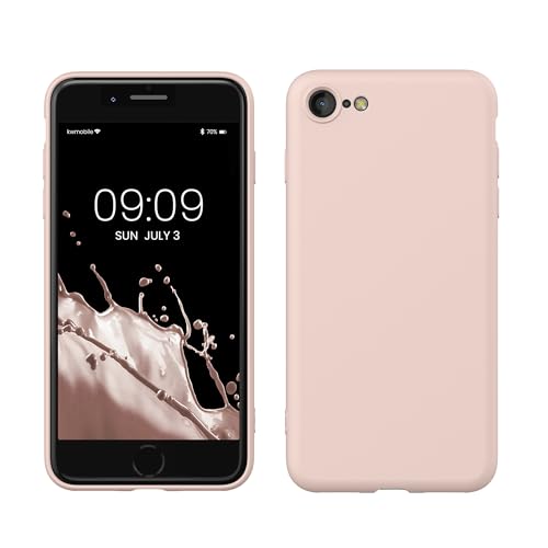 kwmobile Handyhülle für iPhone SE 2022 Hülle/iPhone SE 2020 / iPhone 8 / iPhone 7, für iPhone SE Hülle - Schutzhülle für kabelloses Laden - Case in Coconut Swirl von kwmobile