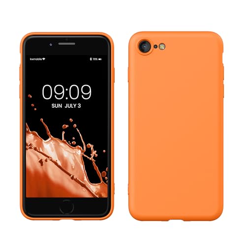 kwmobile Handyhülle für iPhone SE 2022 Hülle/iPhone SE 2020 / iPhone 8 / iPhone 7, für iPhone SE Hülle - Schutzhülle für kabelloses Laden - Case in Fruity Orange von kwmobile