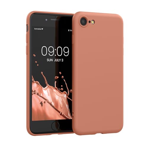 kwmobile Handyhülle für iPhone SE 2022 Hülle/iPhone SE 2020 / iPhone 8 / iPhone 7, für iPhone SE Hülle - Schutzhülle für kabelloses Laden - Case in Orange Clay von kwmobile