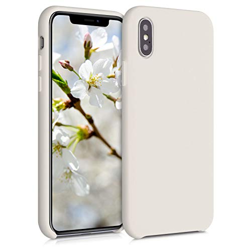 kwmobile Hülle kompatibel mit Apple iPhone X Hülle - Silikon Handy Case - Handyhülle weiche Oberfläche - kabelloses Laden - Moon Glow von kwmobile