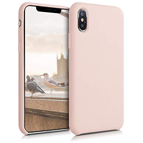 kwmobile Hülle kompatibel mit Apple iPhone XS Hülle - Silikon Handy Case - Handyhülle weiche Oberfläche - kabelloses Laden - Altrosa kwmobile Hülle kompatibel mit Apple iPhone XS Hülle - Silikon Handy Case - Handyhülle weiche Oberfläche - kabelloses Laden - Altrosa von kwmobile