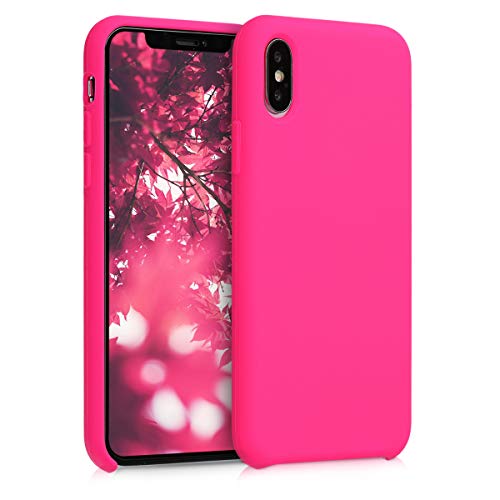 kwmobile Hülle kompatibel mit Apple iPhone XS Hülle - Silikon Handy Case - Handyhülle weiche Oberfläche - kabelloses Laden - Neon Pink kwmobile Hülle kompatibel mit Apple iPhone XS Hülle - Silikon Handy Case - Handyhülle weiche Oberfläche - kabelloses Laden - Neon Pink von kwmobile