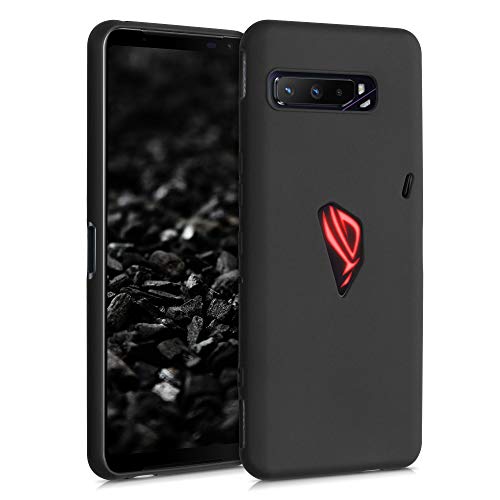 kwmobile Hülle kompatibel mit ASUS ROG Phone 3 (ZS661KS) Hülle - weiches TPU Silikon Case - Cover geeignet für kabelloses Laden - Schwarz matt von kwmobile