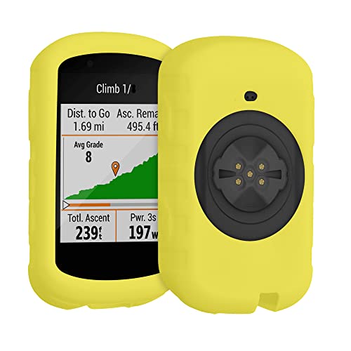 kwmobile Hülle kompatibel mit Garmin Edge 530 - Silikon GPS Fahrrad Case Schutzhülle - in Gelb von kwmobile