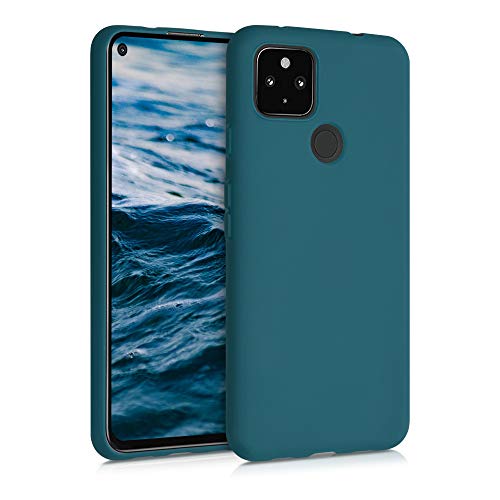 kwmobile Hülle kompatibel mit Google Pixel 4a 5G Hülle - weiches TPU Silikon Case - Cover geeignet für kabelloses Laden - Petrol matt kwmobile Hülle kompatibel mit Google Pixel 4a 5G Hülle - weiches TPU Silikon Case - Cover geeignet für kabelloses Laden - Petrol matt von kwmobile