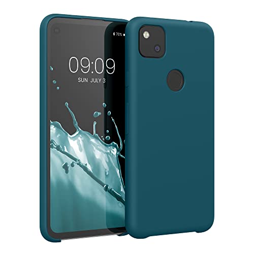 kwmobile Hülle kompatibel mit Google Pixel 4a Hülle - Silikon Handy Case - Handyhülle weiche Oberfläche - kabelloses Laden - Petrol matt kwmobile Hülle kompatibel mit Google Pixel 4a Hülle - Silikon Handy Case - Handyhülle weiche Oberfläche - kabelloses Laden - Petrol matt von kwmobile