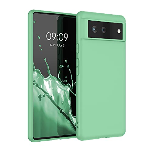 kwmobile Hülle kompatibel mit Google Pixel 6 Hülle - weiches TPU Silikon Case - Cover geeignet für kabelloses Laden - Pfefferminzgrün kwmobile Hülle kompatibel mit Google Pixel 6 Hülle - weiches TPU Silikon Case - Cover geeignet für kabelloses Laden - Pfefferminzgrün von kwmobile