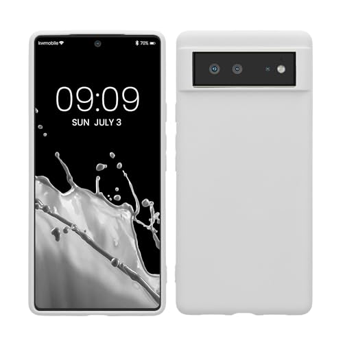 kwmobile Hülle kompatibel mit Google Pixel 6 Hülle - weiches TPU Silikon Case - Cover geeignet für kabelloses Laden - Weiß matt von kwmobile