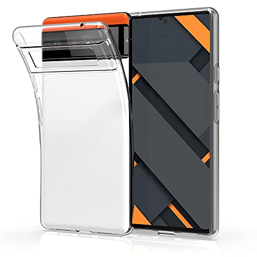 kwmobile Hülle kompatibel mit Google Pixel 6 - Silikon Handyhülle transparent - Handy Case in Transparent von kwmobile