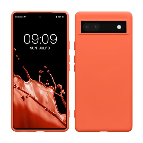 kwmobile Hülle kompatibel mit Google Pixel 6a Hülle - gummierte TPU Silikon Handyhülle - Schutzhülle für kabelloses Laden - Case in Leuchtende Koralle kwmobile Hülle kompatibel mit Google Pixel 6a Hülle - gummierte TPU Silikon Handyhülle - Schutzhülle für kabelloses Laden - Case in Leuchtende Koralle von kwmobile