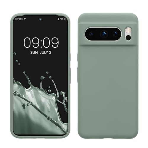 kwmobile Hülle kompatibel mit Google Pixel 8 Pro Hülle - Silikon Handy Case - Handyhülle weiche Oberfläche - kabelloses Laden - Rainwashed Grün kwmobile Hülle kompatibel mit Google Pixel 8 Pro Hülle - Silikon Handy Case - Handyhülle weiche Oberfläche - kabelloses Laden - Rainwashed Grün von kwmobile