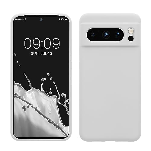 kwmobile Handyhülle für Google Pixel 8 Pro Hülle, für Pixel 8 Pro Case - Hülle Silikon - kabelloses Laden - Weiß von kwmobile