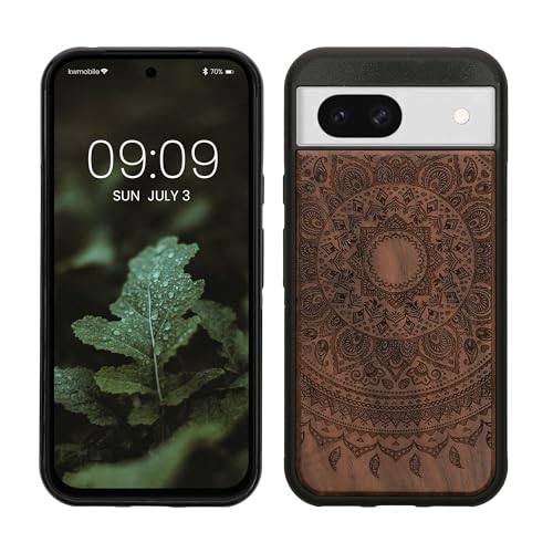 kwmobile Hülle kompatibel mit Google Pixel 8a Hülle - Holz Case - Handy Cover - TPU Handyhülle in Dunkelbraun Indische Sonne kwmobile Hülle kompatibel mit Google Pixel 8a Hülle - Holz Case - Handy Cover - TPU Handyhülle in Dunkelbraun Indische Sonne von kwmobile