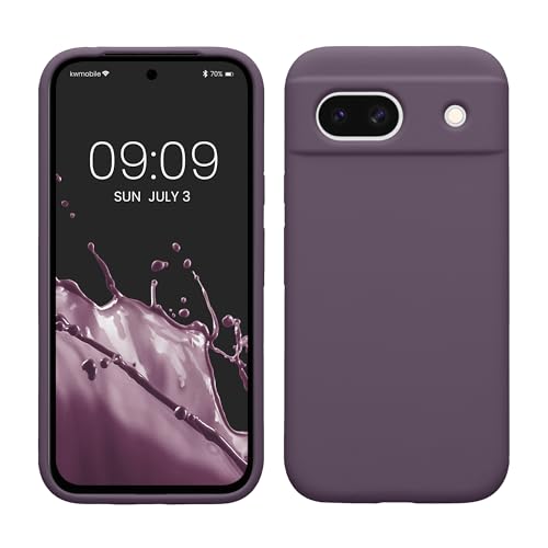 kwmobile Hülle kompatibel mit Google Pixel 8a Hülle - Silikon Handy Case - Handyhülle weiche Oberfläche - kabelloses Laden - Helle Iris von kwmobile