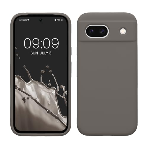 kwmobile Hülle kompatibel mit Google Pixel 8a Hülle - Silikon Handy Case - Handyhülle weiche Oberfläche - kabelloses Laden - Stone Dust von kwmobile