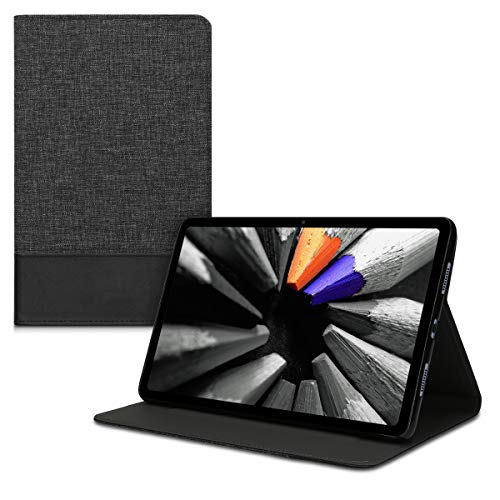 kwmobile Hülle kompatibel mit Huawei MatePad (10.4") - Slim Tablet Cover Case Schutzhülle mit Ständer Anthrazit Schwarz von kwmobile