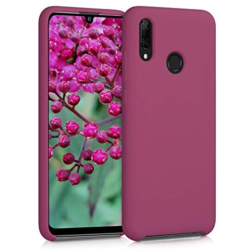 kwmobile Hülle kompatibel mit Huawei P Smart (2019) Hülle - Silikon Handy Case - Handyhülle weiche Oberfläche - kabelloses Laden - Granatapfelrot von kwmobile