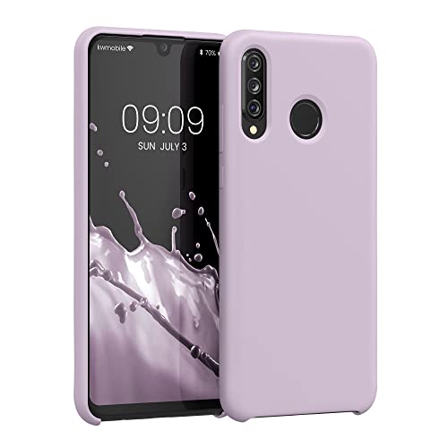 kwmobile Hülle kompatibel mit Huawei P30 Lite Hülle - Silikon Handy Case - Handyhülle weiche Oberfläche - kabelloses Laden - Purple Cloud von kwmobile