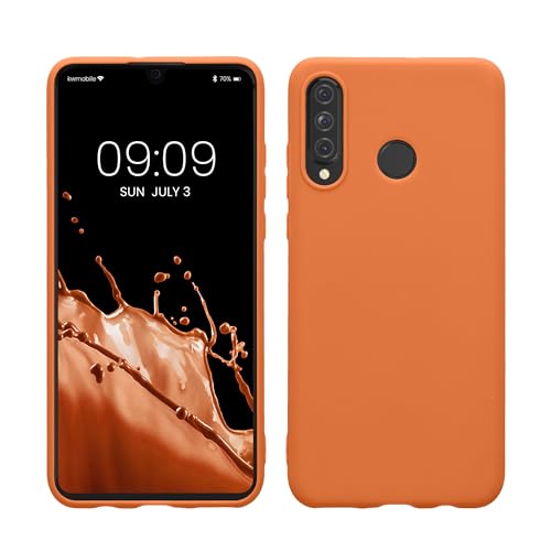 kwmobile Hülle kompatibel mit Huawei P30 Lite Hülle - weiches TPU Silikon Case - Cover geeignet für kabelloses Laden - Warme Aprikose von kwmobile