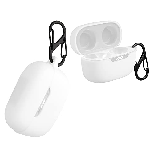 kwmobile Hülle kompatibel mit JBL Live Free NC+ TWS Hülle - Kopfhörer Case - TPU Silikon Cover - Schutzhülle in Weiß von kwmobile