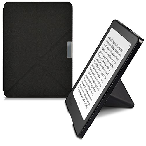 kwmobile Hülle kompatibel mit Kobo Aura Edition 2 Hülle - Kunstleder Case - eReader Schutzhülle - Cover Schwarz von kwmobile