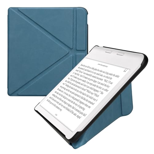 kwmobile Hülle kompatibel mit Kobo Kobo Libra Colour/Tolino Vision Color Hülle - Kunstleder Case - eReader Schutzhülle - Cover Petrol von kwmobile