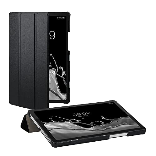 kwmobile Hülle kompatibel mit Lenovo Smart Tab M9 - Smart Cover Tablet Case Schutzhülle - Stand - in Schwarz von kwmobile