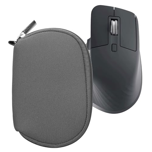 kwmobile Hülle kompatibel mit Logitech MX Master 3 / Master 3S / Master 2S - Neopren Hülle für PC Mouse Schutzhülle - Computer Maus Tasche - Neopren Tasche für PC-Maus - Dunkelgrau von kwmobile