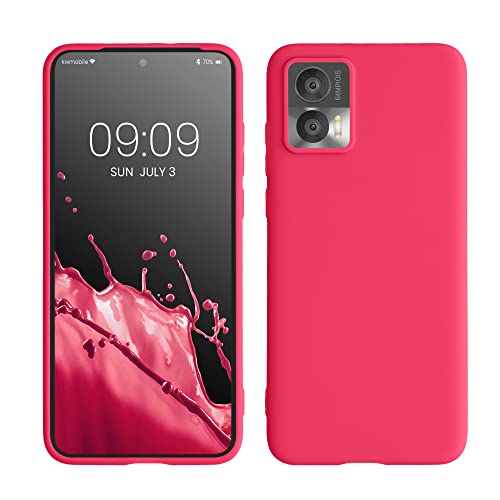 kwmobile Hülle kompatibel mit Motorola Edge 30 Neo Hülle - weiches TPU Silikon Case - Cover geeignet für kabelloses Laden - Neon Pink von kwmobile