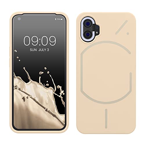 kwmobile Hülle kompatibel mit Nothing Phone (1) Hülle - Silikon Handy Case - Handyhülle weiche Oberfläche - kabelloses Laden - Zuckerguss von kwmobile