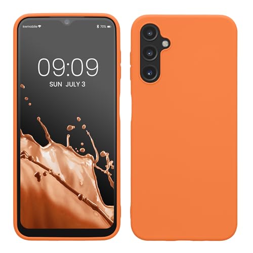 kwmobile Hülle kompatibel mit Samsung Galaxy A14 5G Hülle - weiches TPU Silikon Case - Cover geeignet für kabelloses Laden - Fruity Orange von kwmobile