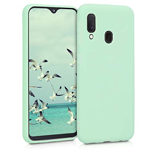 kwmobile Hülle kompatibel mit Samsung Galaxy A20e Hülle - weiches TPU Silikon Case - Cover geeignet für kabelloses Laden - Mintgrün matt kwmobile Hülle kompatibel mit Samsung Galaxy A20e Hülle - weiches TPU Silikon Case - Cover geeignet für kabelloses Laden - Mintgrün matt von kwmobile