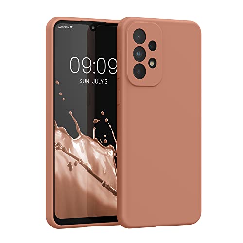 kwmobile Hülle kompatibel mit Samsung Galaxy A33 5G Hülle - Silikon Handy Case - Handyhülle weiche Oberfläche - kabelloses Laden - Orange Clay von kwmobile